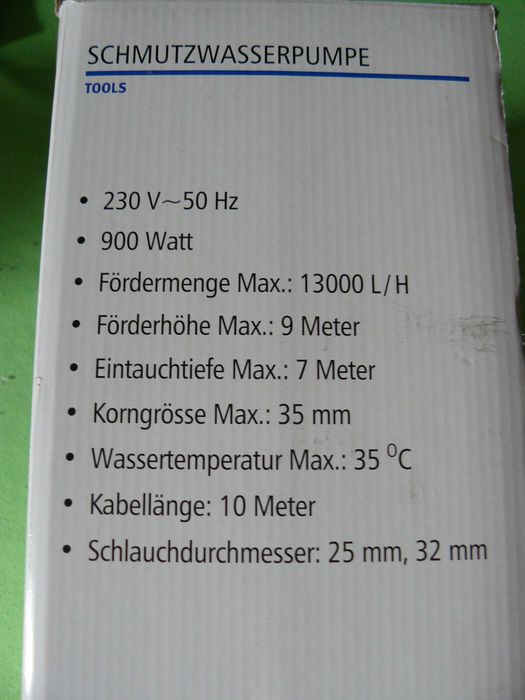 Pompa zanurzeniowa do wody Garden Dream 900 watów