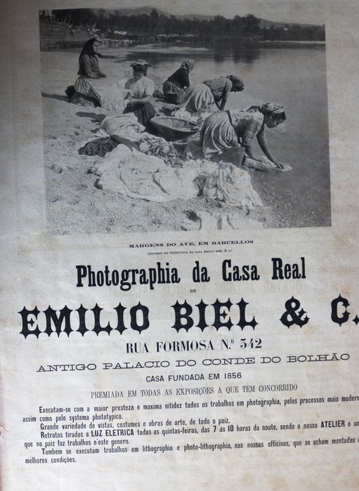Publicidade a Emilio Biel & Cª  Photographia da Casa Real grande formato