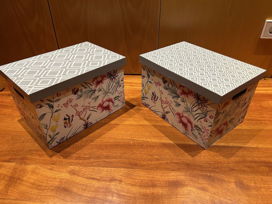 Caixas de arrumação decorativas madeira