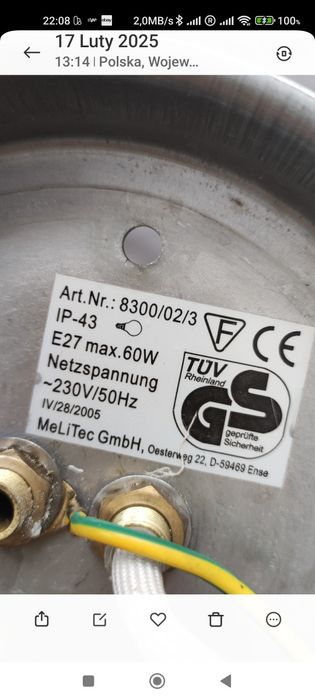 Kinkiet lampa ogrodowa zewnętrzna