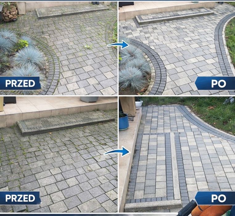 Mycie ciśnieniowe,kostki brukowej,elewacji,podjazdów