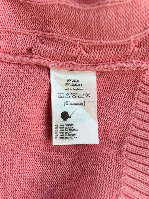 Sweter kamizelka swetrowa Monki 100% bawełna cotton różowy
