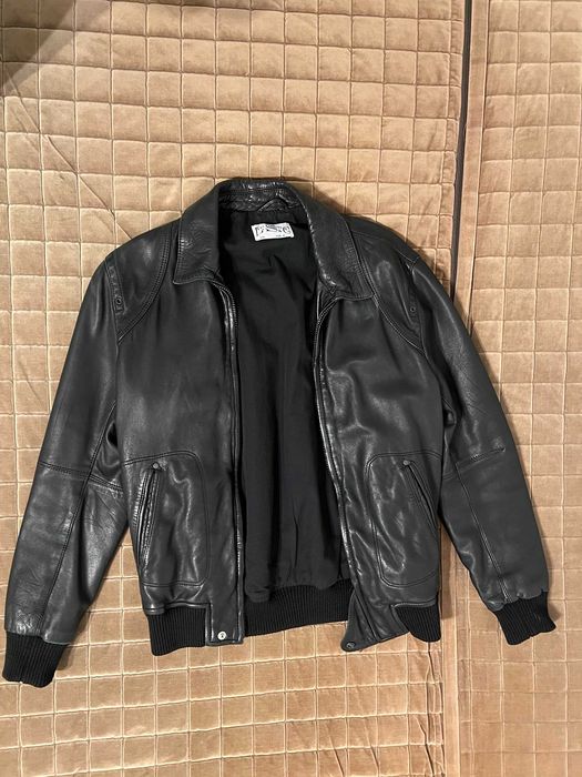 Levi's skórzana kurtka bomber M czarna vintage
