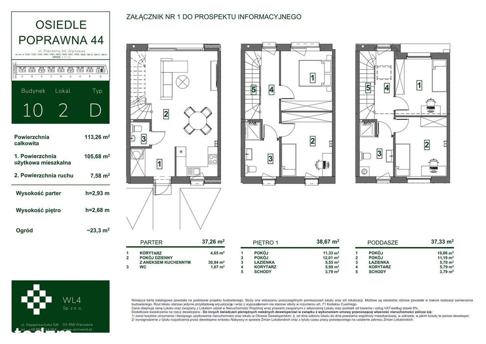 5-pokojowy dom 113m2 + ogródek Bezpośrednio