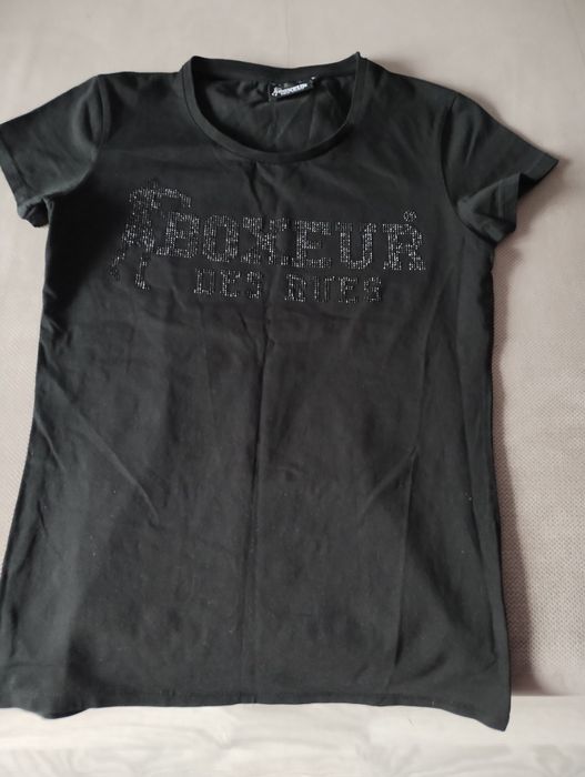 T-shirt damski czarny