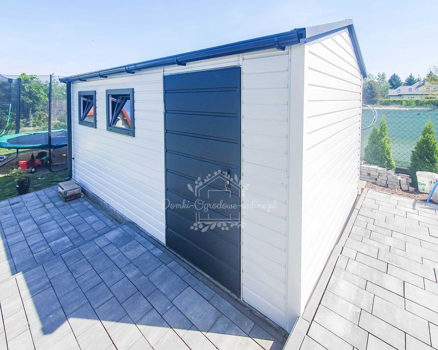 Schowek Domek Ogrodowy 4x5m Drzwi 2x Rynny  Dach dwuspadowy ID650