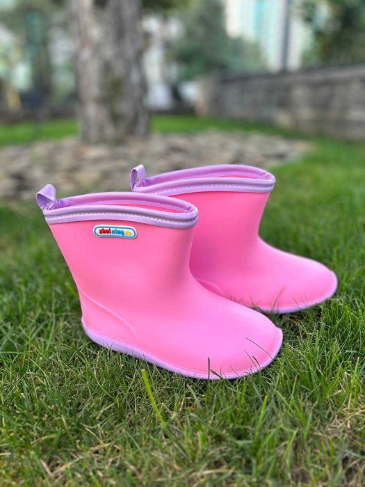 Резиновые детские сапоги 24-31 разные расцветки