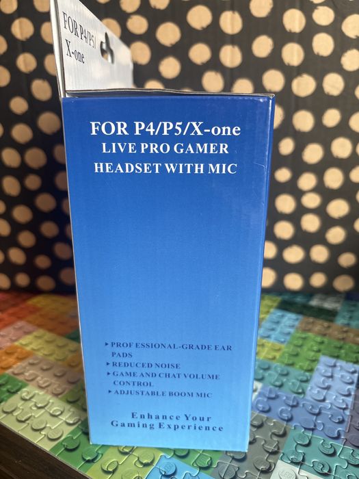 Słuchawki nauszne z mikrofronem, przewodowe