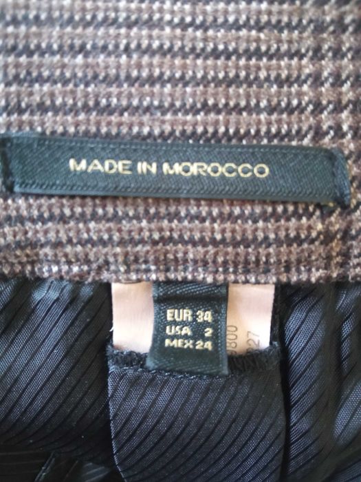Massimo Dutti damskie spodnie z paseczkiem r 34 pas 64-80cm