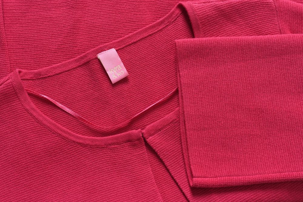 KYRA & KO malinowy kardigan damski sweter 100% bawełna XL 42