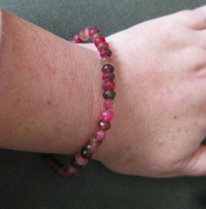 Pulseiras de Contas de Vidro Facetadas NOVAS - cores diversas