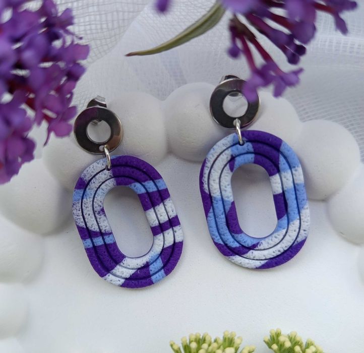 Kolczyki z gliny polimerowej - "Lotis I" - handmade