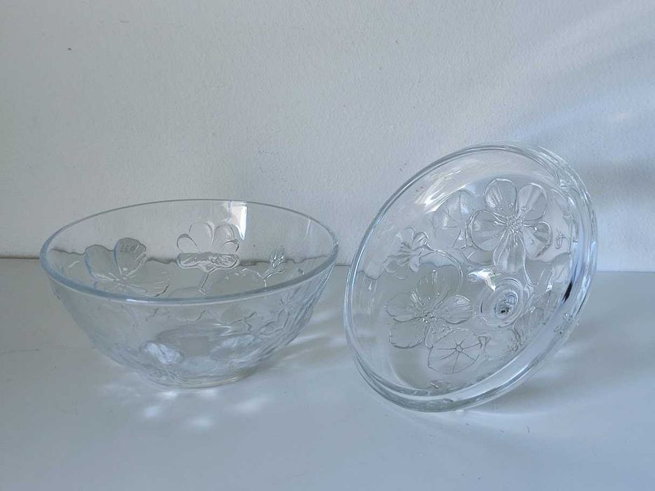 Bomboneira ou porta geleia antiga em cristal