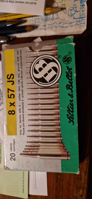 Calibre 8x57 J caixa de 20un