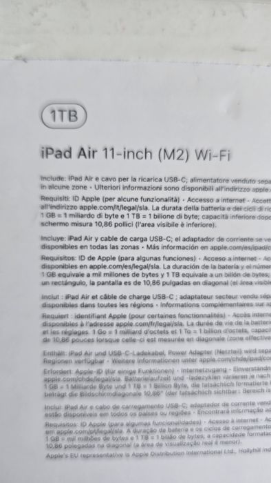 Ipad Air 11 M2 1Tb Wi-Fi