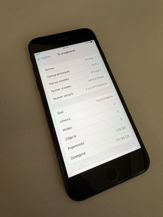 iPhone 7 128gb Black Bateria 100% iOS 15