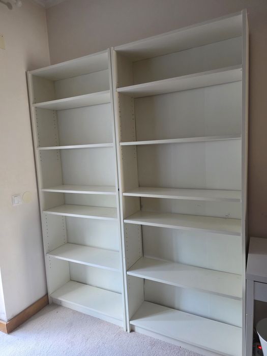 Conjunto 2 estantes branca Billy  Ikea