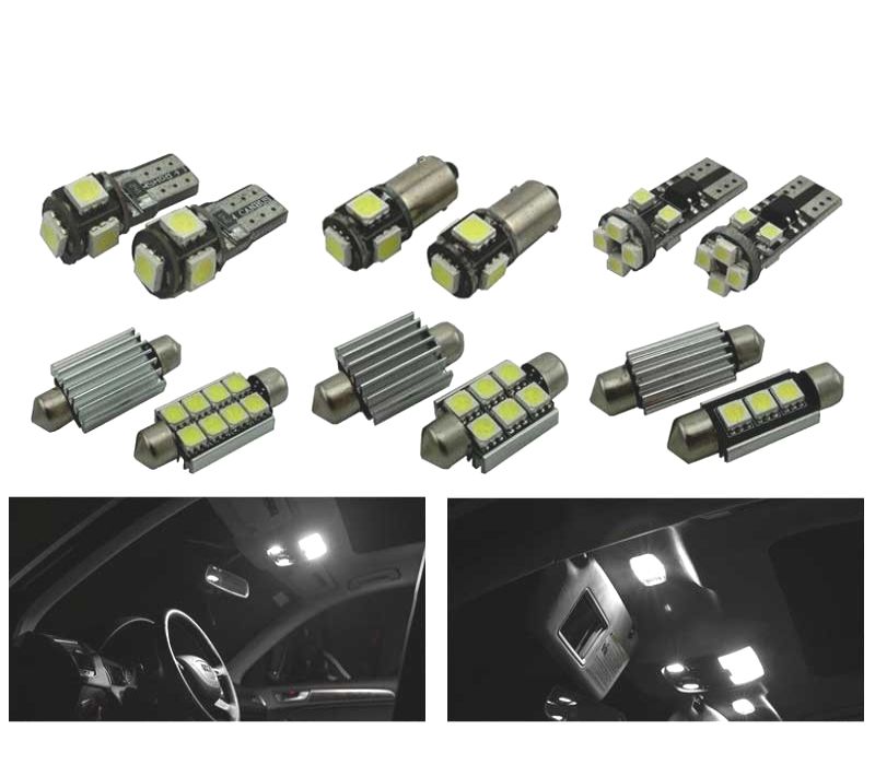 KIT COMPLETO DE 17 LÂMPADAS LED INTERIOR AUDI Q3 QUATTRO 2011- 2015