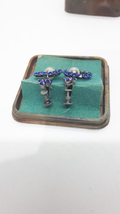 Серебро брошь 875пр.,серьги 875пр.хюз.