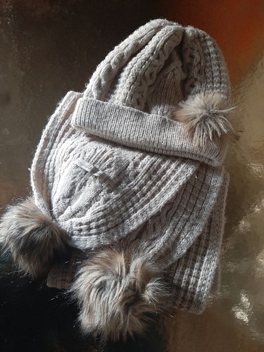 Gorro +cachecol bege