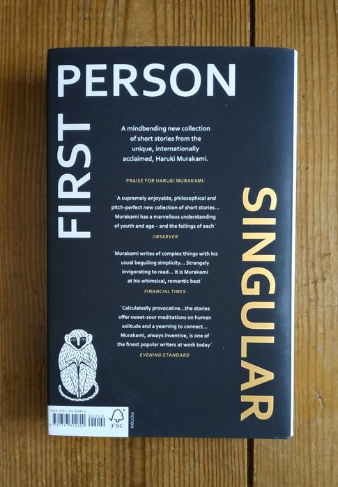 Livro First Person Singular (Haruki Murakami)