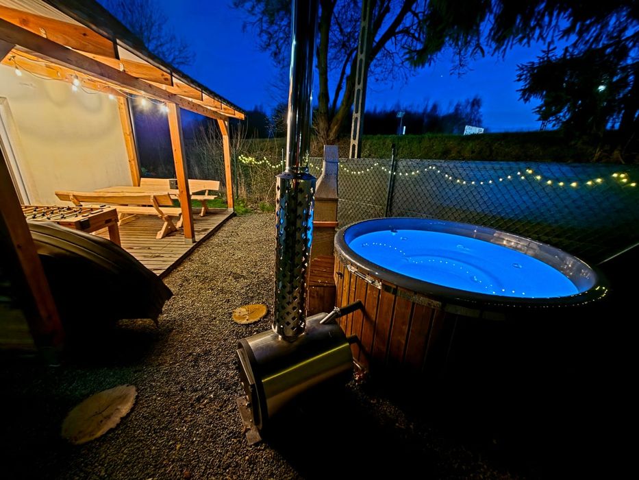 Całoroczny domek z balią jacuzzi w cenie + kominkiem | Miszkowice k. Karpacza