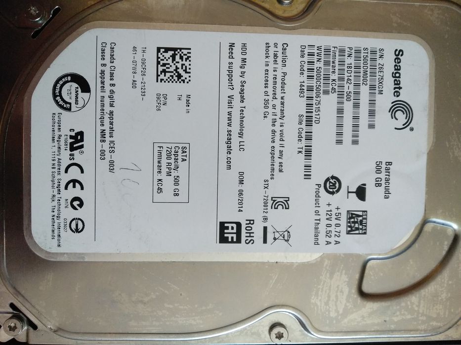 Жорсткий диск Seagate 500 GB