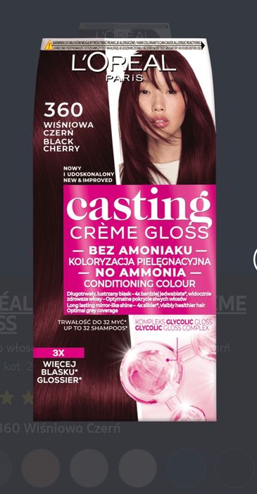 Loreal farba do włosów czarna wiśnia