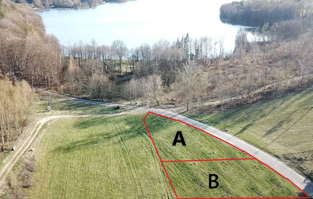Działka budowlana nad jeziorem Mausz – Sulęczyno | 150 m do plaży