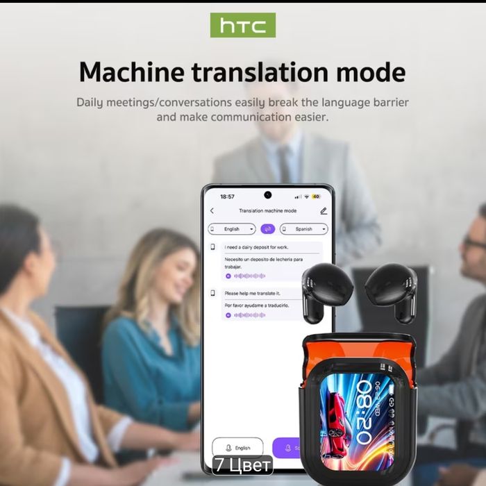 Наушники смарт с переводчиком. HTC, GPS, Amoled