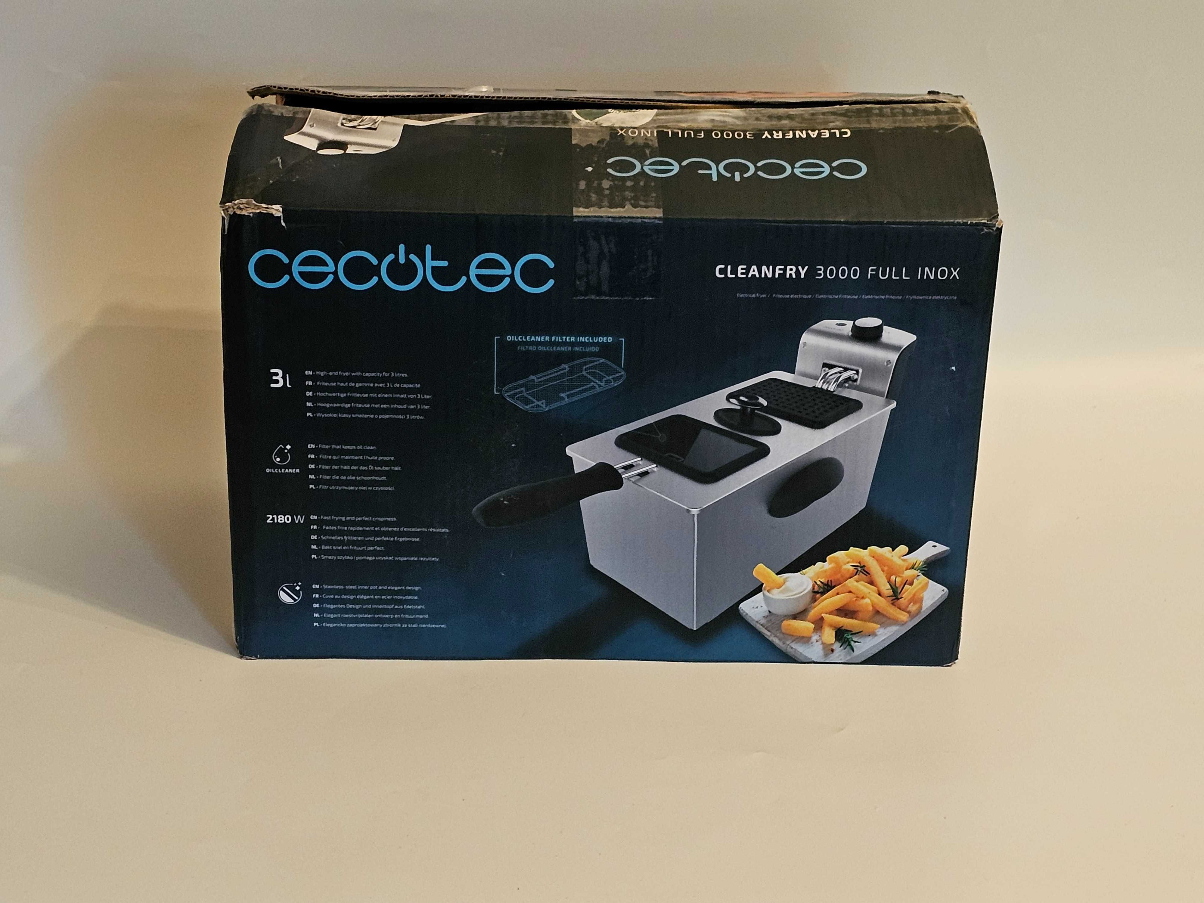 Cecotec CleanFry 3000 Full Inox Fryer/ 2180W/ Capacity 3L