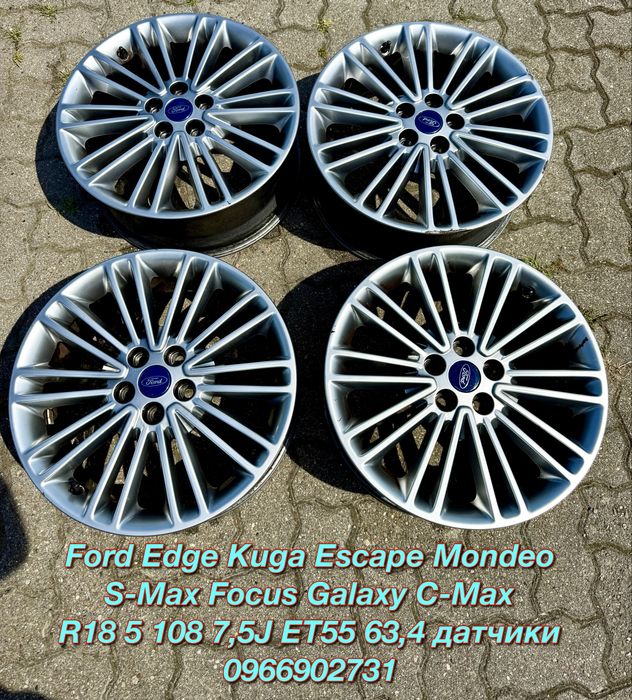 Диски 18 R18 5 108 форд Ford S-Max Kuga Escape куга Mondeo Fusion Edge Focus фокус едж вольво volvo S60 v60 S80 V80