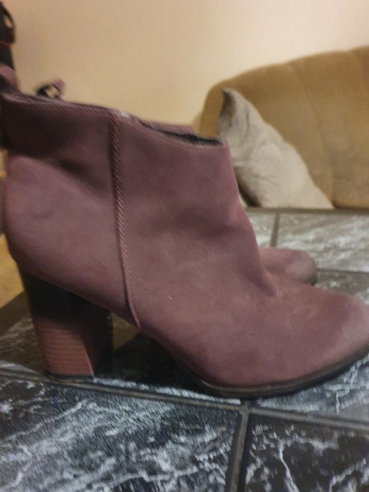 Botki do kostek bordo rozm 39