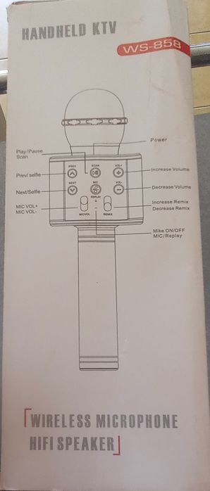 WS-858 Wireless Microphone  Микрофон караоке.