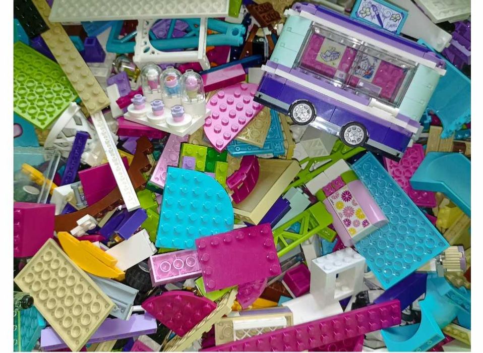Lego Friends 1kg klocków plus akcesoria i figurka
