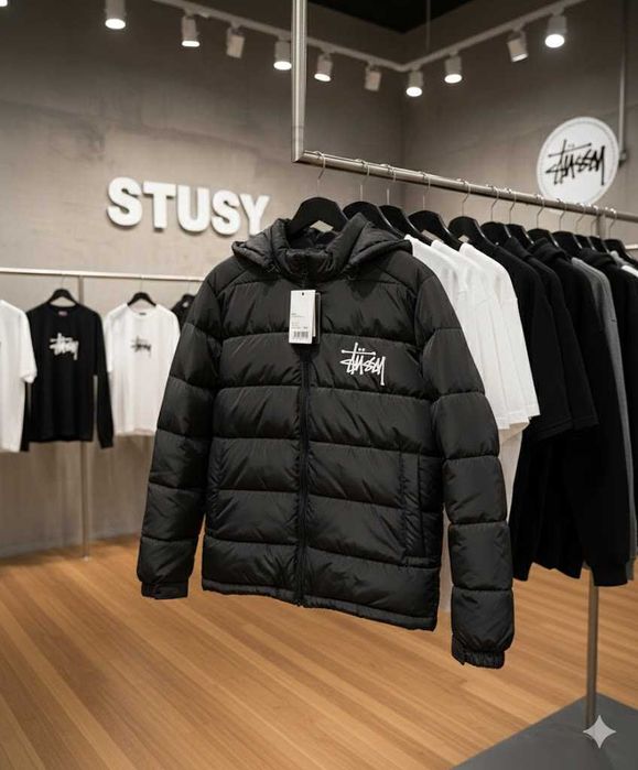 Новый Пуховик Stussy Черный ( ХС С М Л ХЛ )