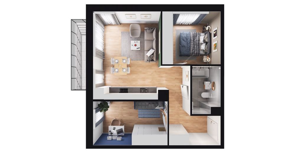 3-pokojowe mieszkanie 51m2 + balkon Bez Prowizji