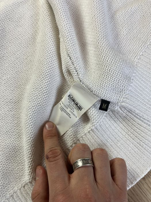 Napapjiri Big logo Damski M Sweter rozpinany z dzianiny Knitted Zip