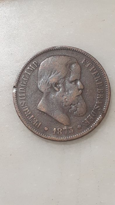 Moeda 40 réis 1873 Brasil
