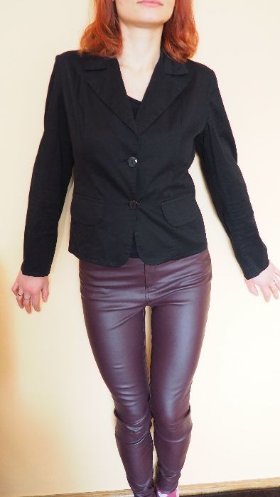 Elegancki żakiet marynarka czarna rozm. 38 (M)