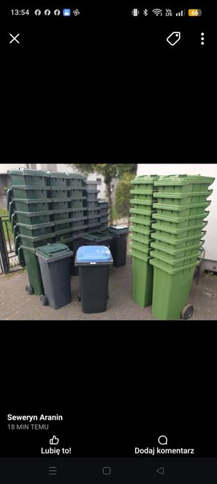 Kosz kontener śmietnik 240 l / 180/  140l / 120 l / 360L / Transport