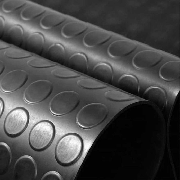 Pavimento de Borracha Preto Antiderrapante 3 mm – Rolo 1,20 x 10 m