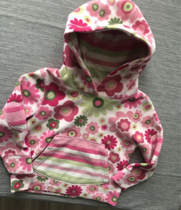 Bluza polarowa kwiaty r.98