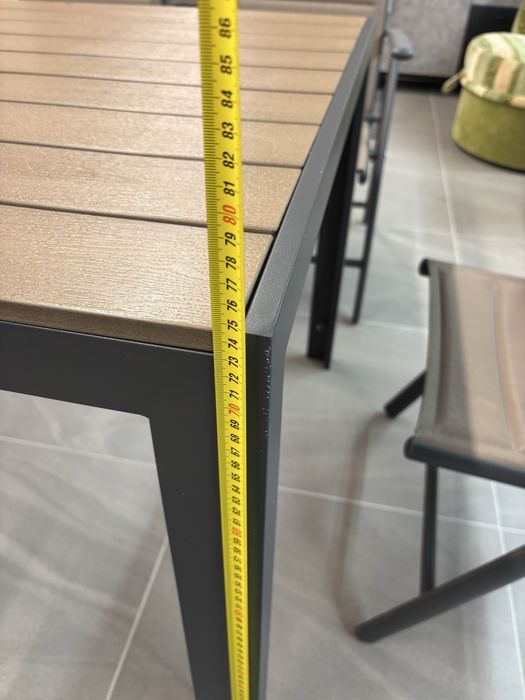 Stół ogrodowy aluminiowy Ibiza 180 cm Grey / Taupe+ 8 krzeseł