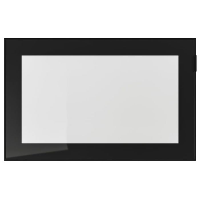 Porta de vidro IKEA GLASSVIK Colour: Black/clear glass Size: 60x38 cm