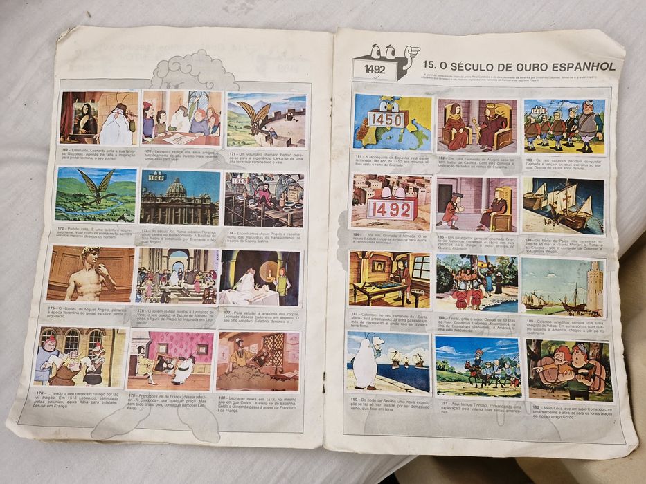 Caderneta de cromos, era uma vez o homem, está completa