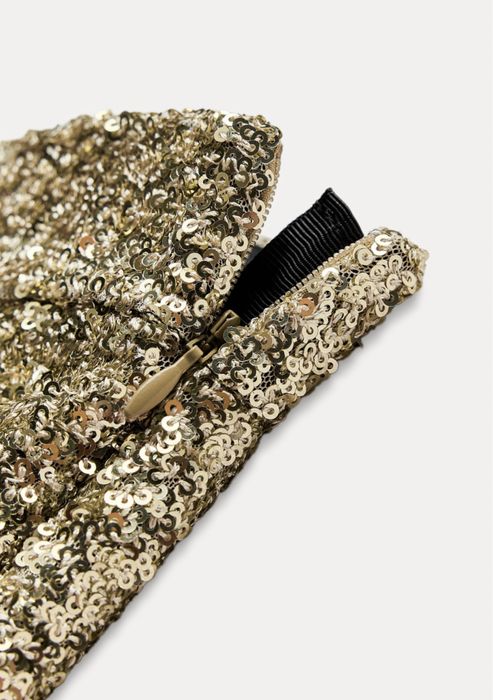 Zara шорты с золотыми пайетками