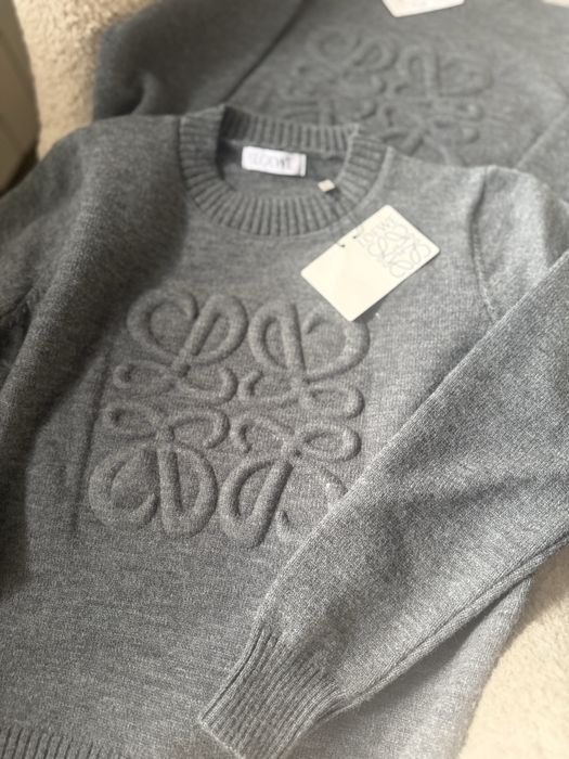 Сірий светр кофта Loewe сірий XS S M лоаве