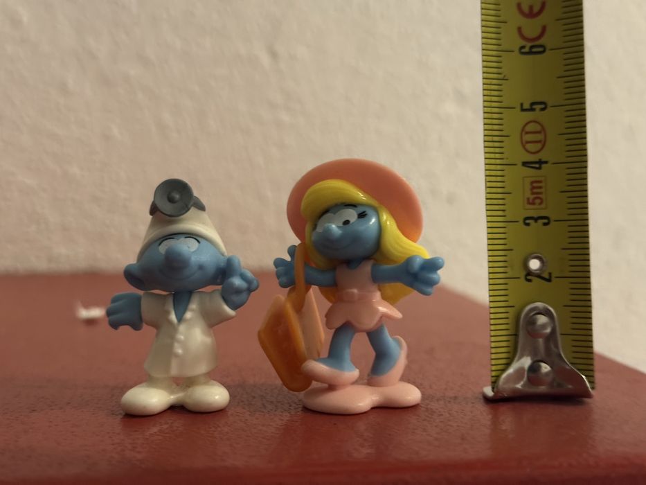 2x bonecos miniatura smurfs