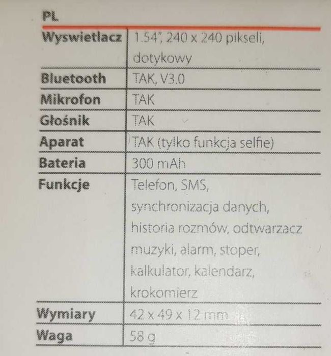 Nowy SmartWatch & Tel. Manta MA429 GUMMO